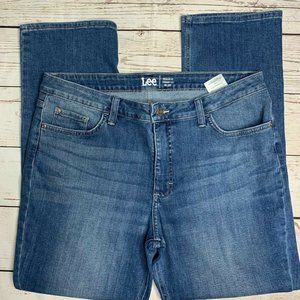 Lee Womens Blue Straight Jeans Size 14M
